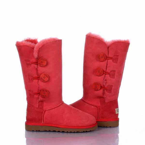 Outlet UGG Bailey Pulsante Triplet Stivali 1873 Rosso Italia �C 037
